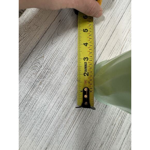 Vintage Jadite Ribbed Sugar Jar Pour Table Top Dispenser Stainless Flip Top Lid - Picture 7 of 10